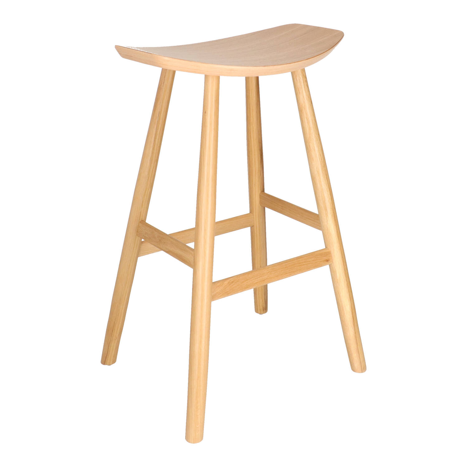 K XTON KYOTO Natural Scandinavian Wooden indoor bar stool